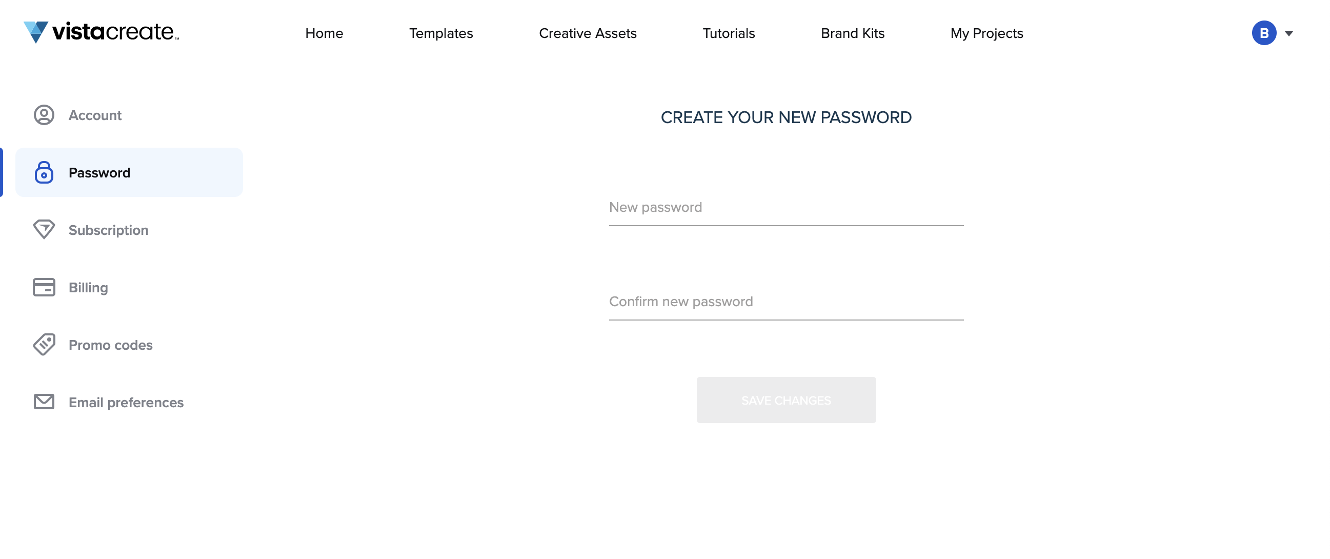 how-can-i-change-or-reset-my-password-in-vistacreate-vistacreate